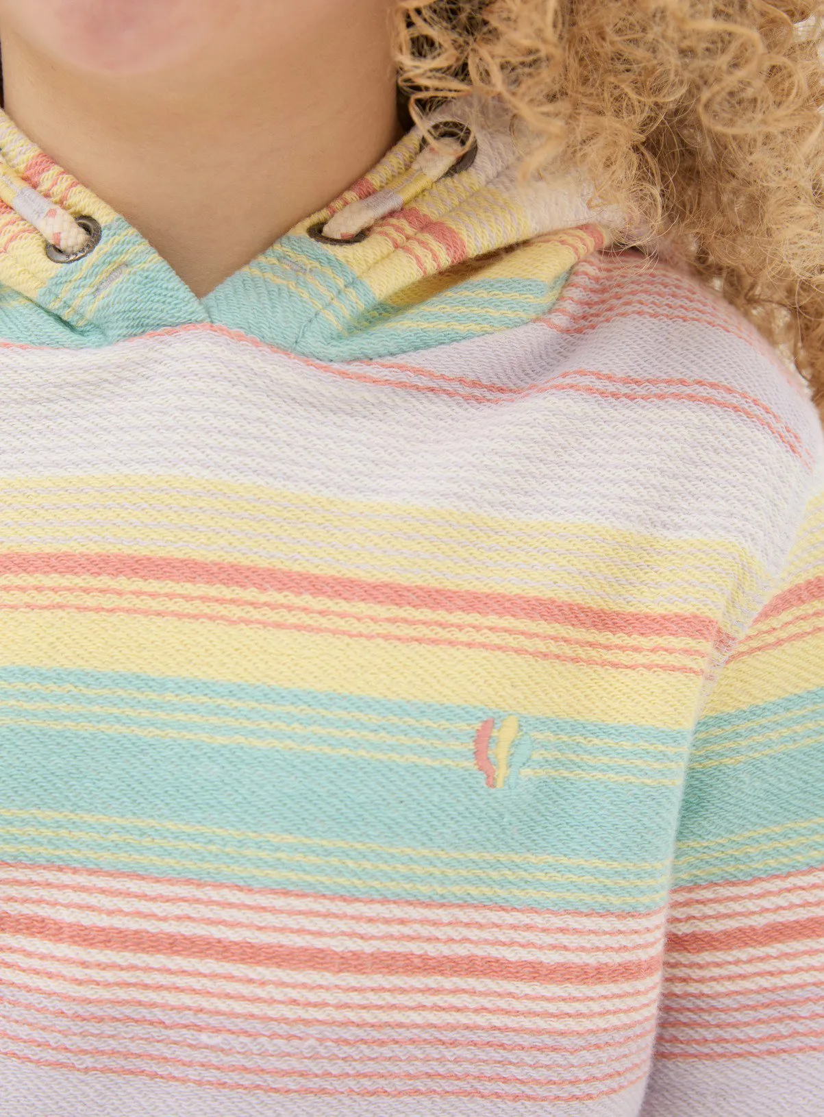 FATFACE Textured Stripe Popover Sweat 5-6 Years