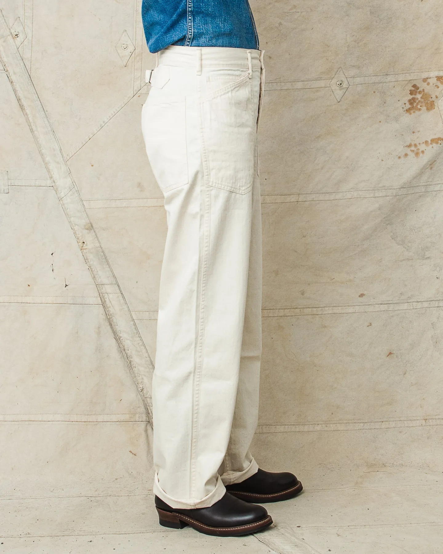 Buzz Rickson's Trousers Working White Twill BR42451