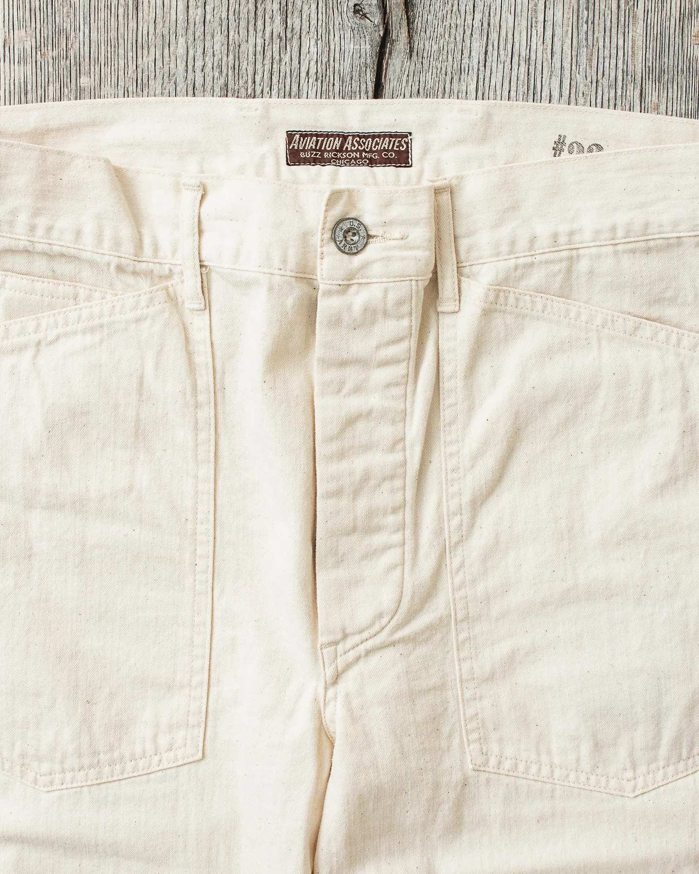 Buzz Rickson's Trousers Working White Twill BR42451