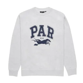 BY PARRA COLLEGE HORSE CREW NECK SWEATSHIRT // ASH GREY