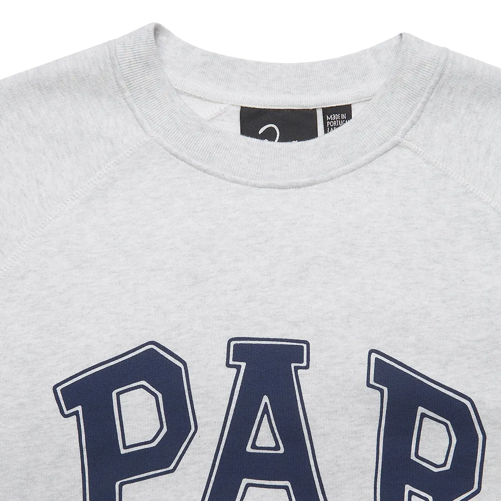 BY PARRA COLLEGE HORSE CREW NECK SWEATSHIRT // ASH GREY