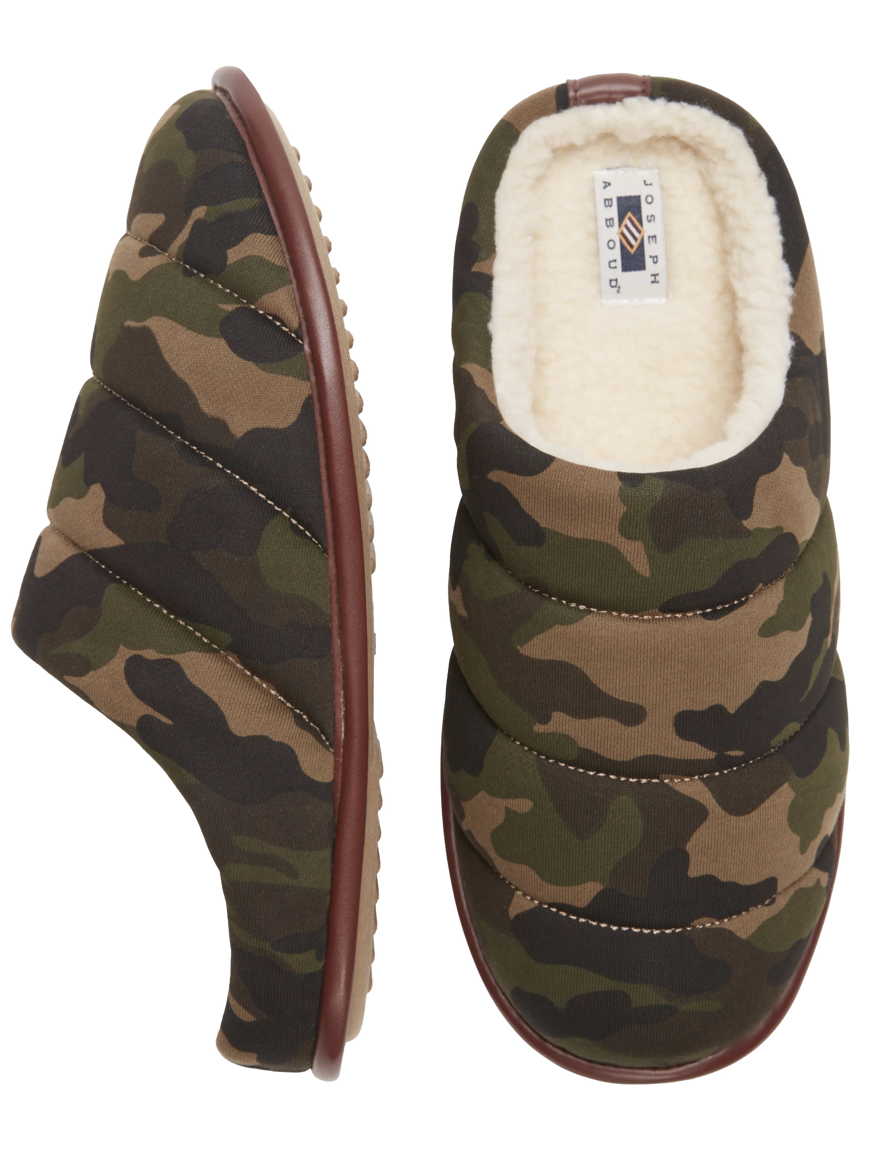 Camo Jersey Quilted Clog Slippers