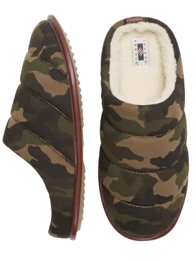 Camo Jersey Quilted Clog Slippers