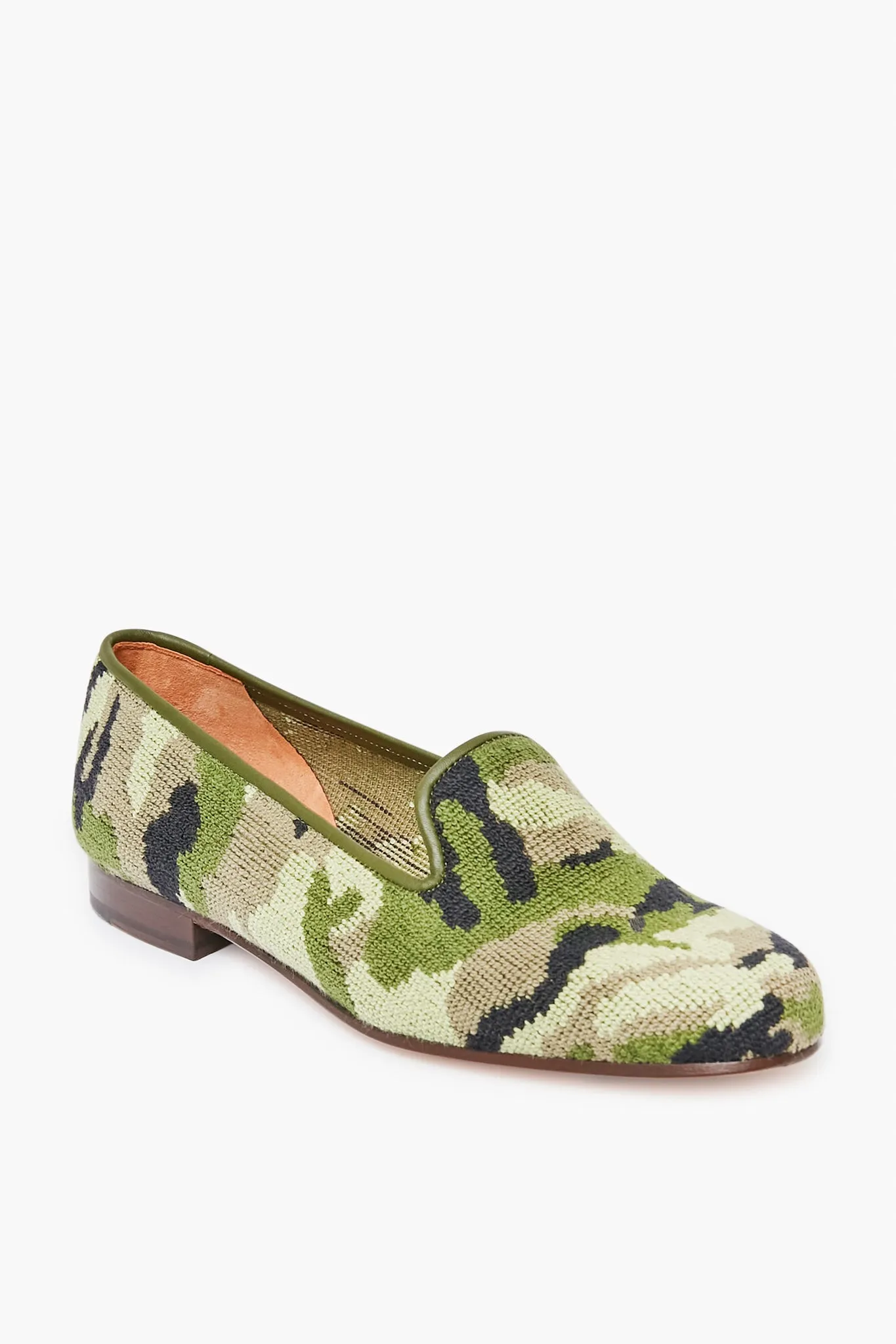 Camo Needlepoint Slippers