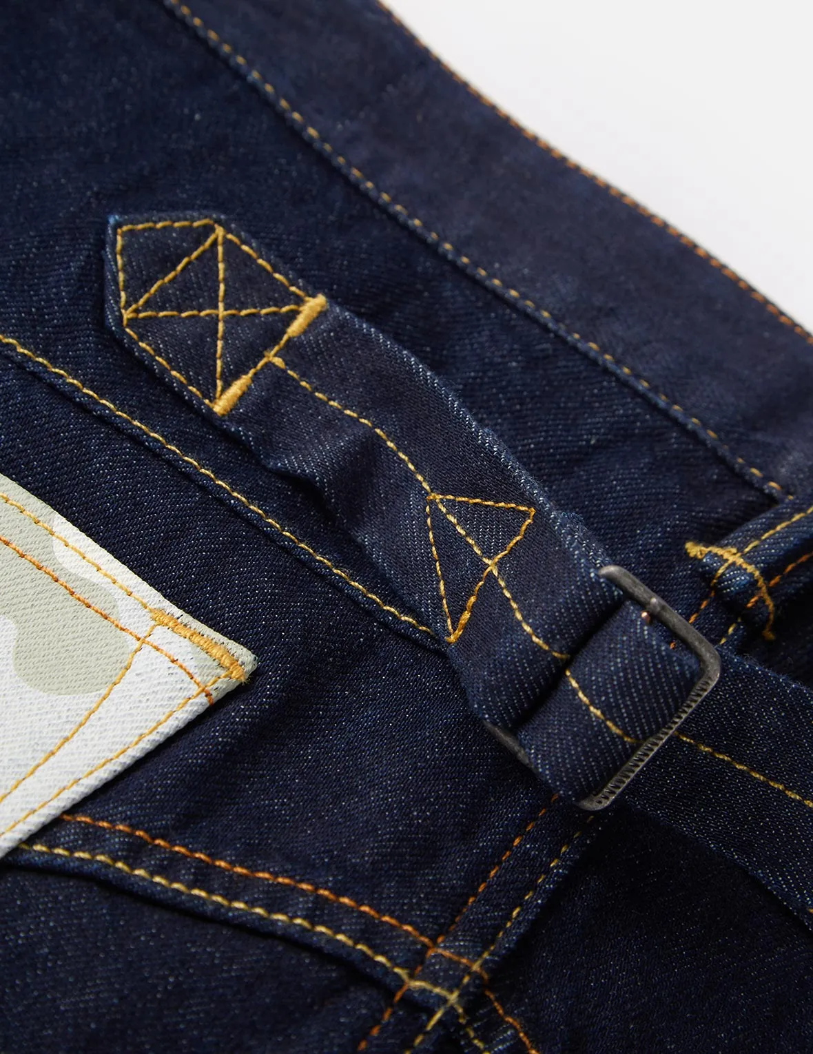 Camouflage Pocket Drop-crotch Denim Jeans