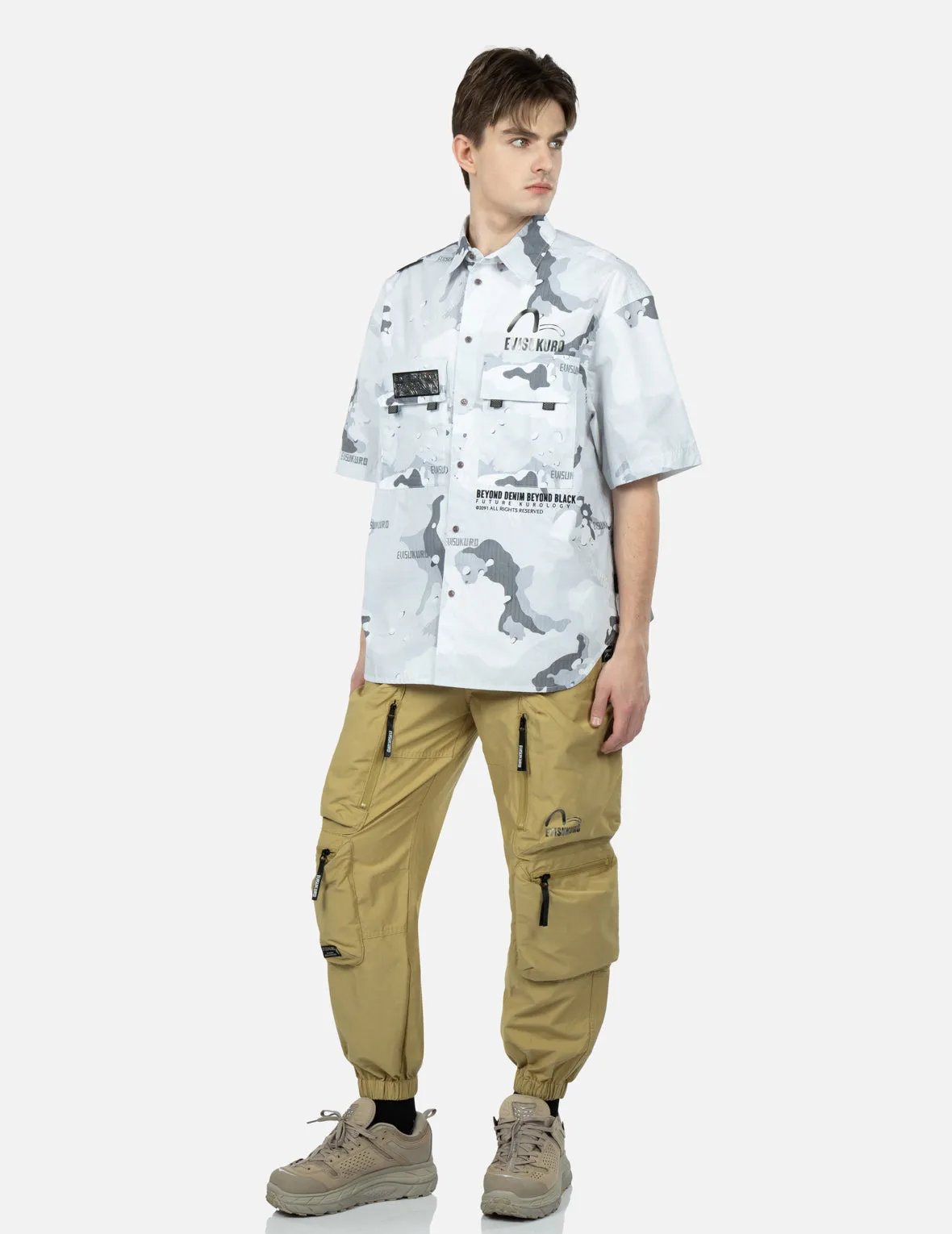 Camouflage Print Short-sleeved Shirt