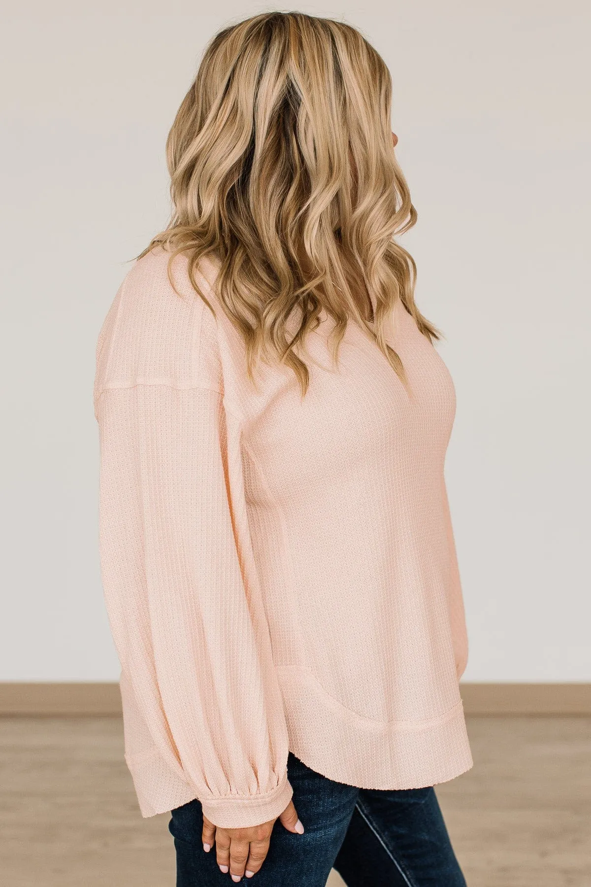 Light Blush Empowering Knit Top