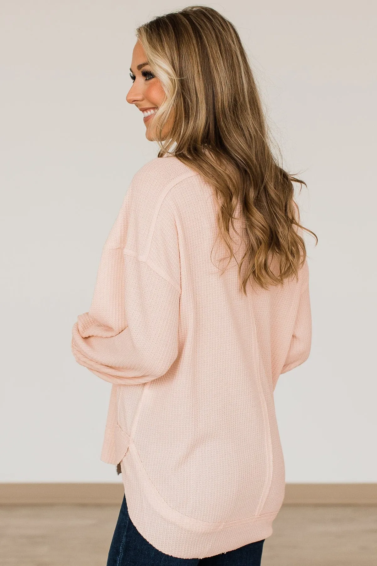 Light Blush Empowering Knit Top