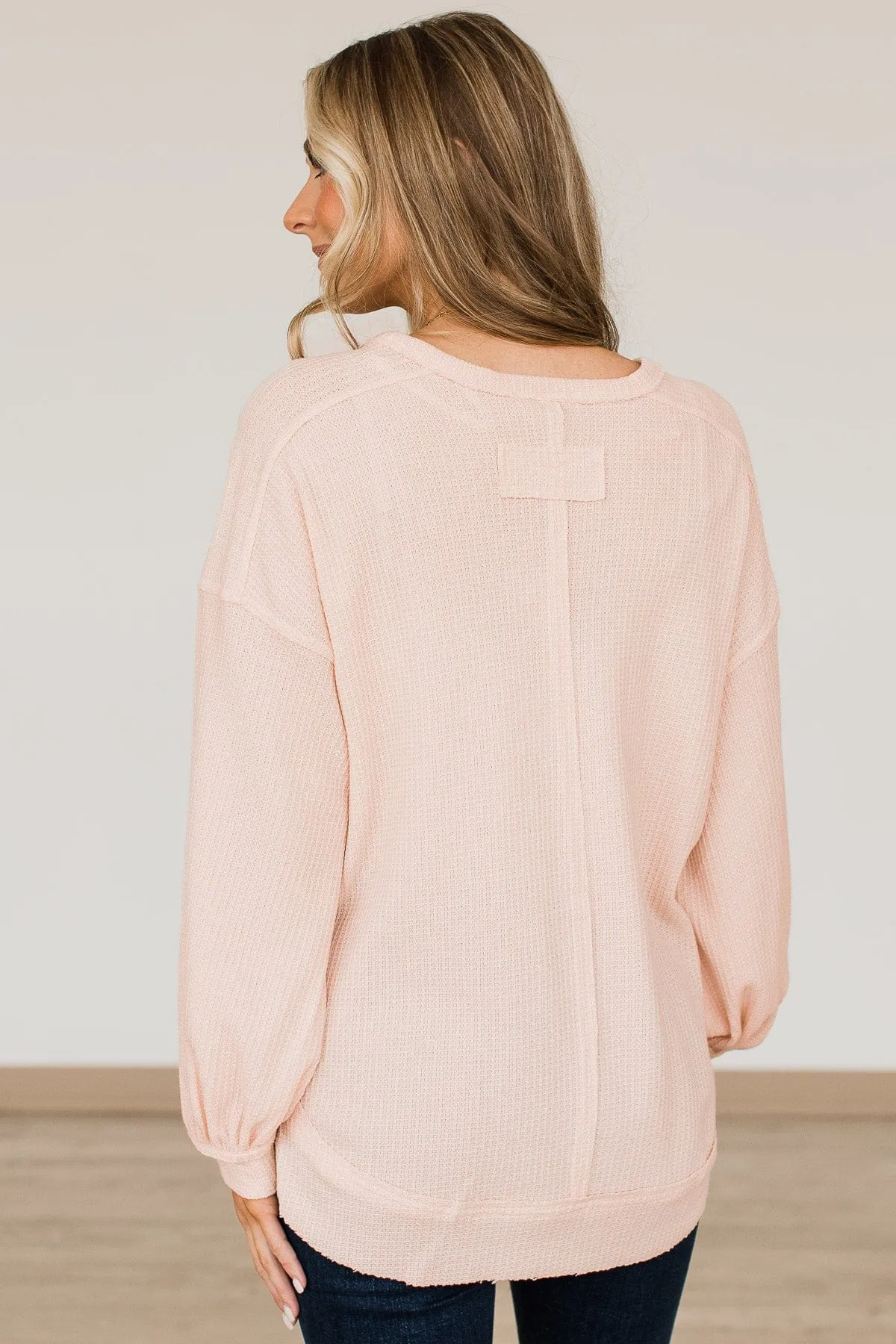 Light Blush Empowering Knit Top