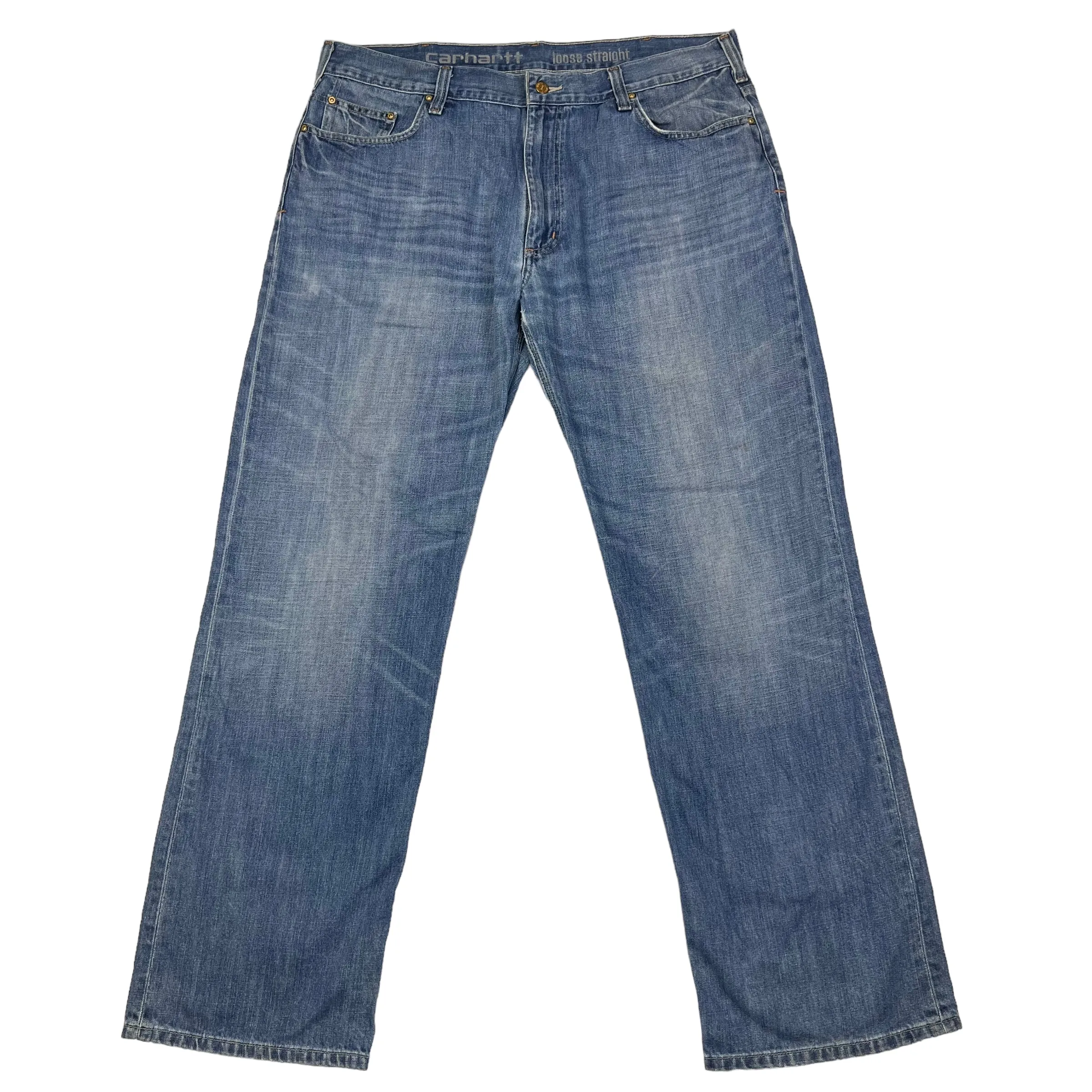 Carhartt Blue Denim Straight Leg Trousers