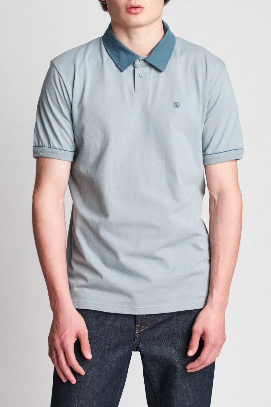 Carlos S/S Polo Knit - Blue Stone