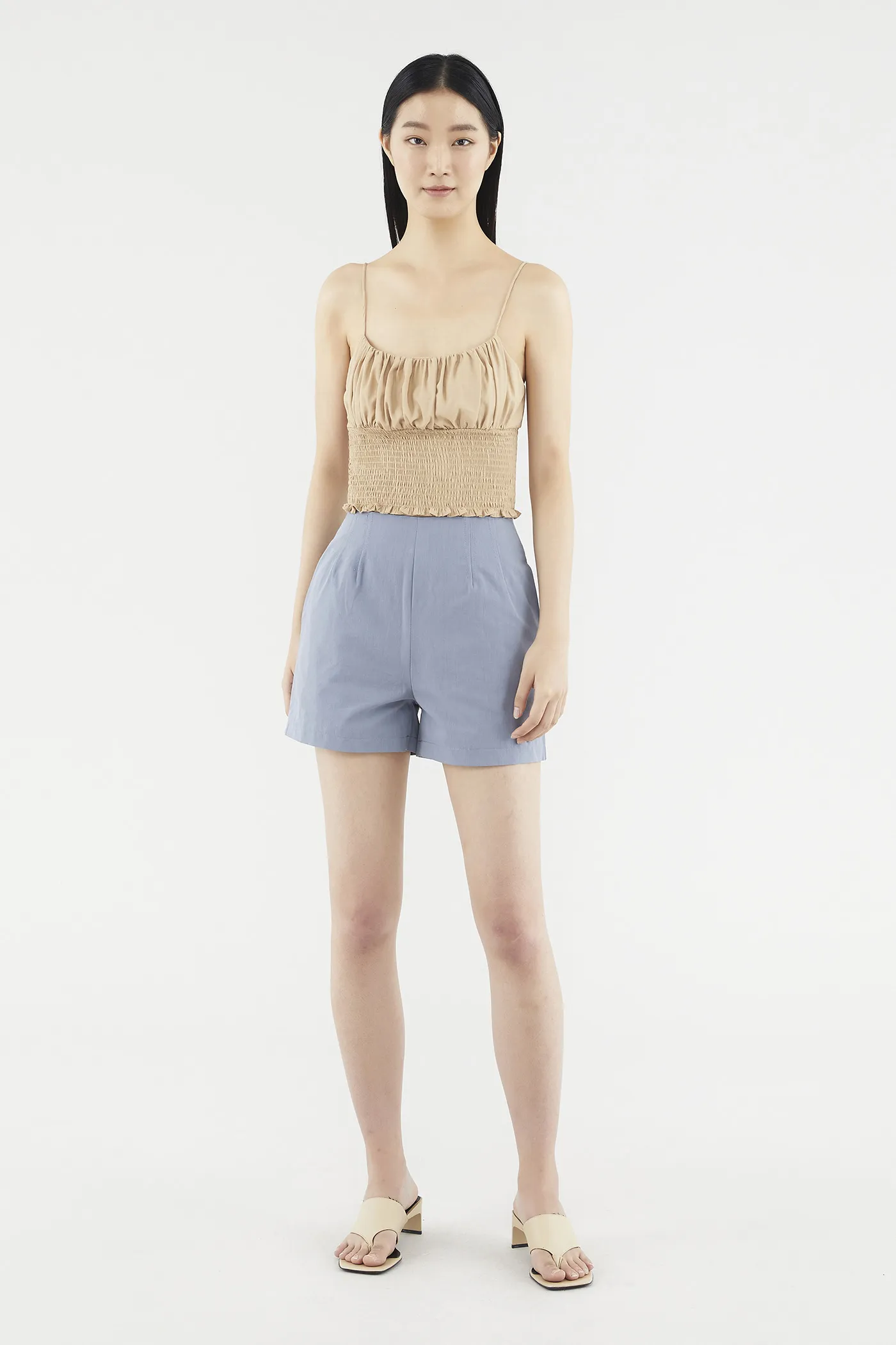 Caryse Flat-front Shorts