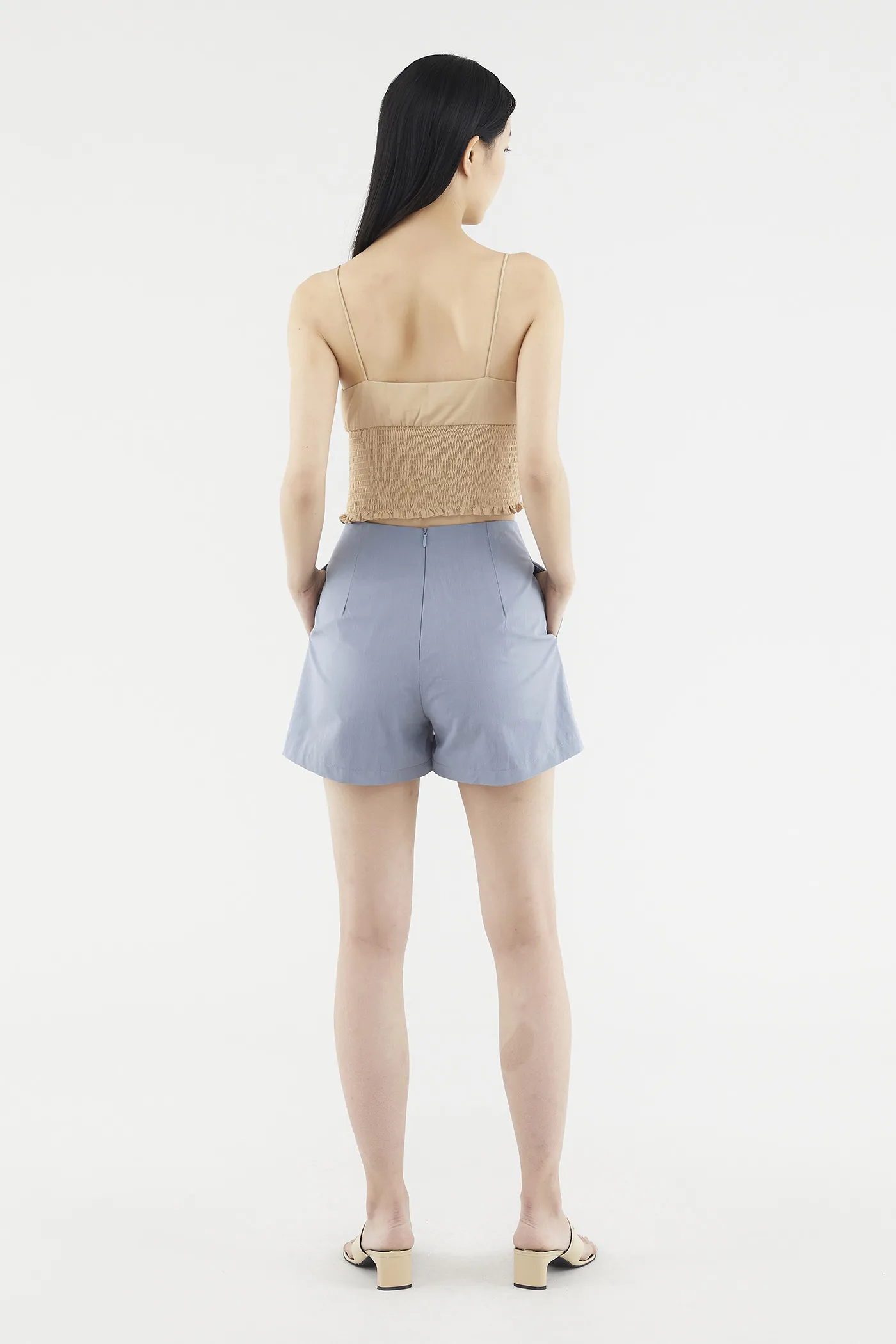 Caryse Flat-front Shorts