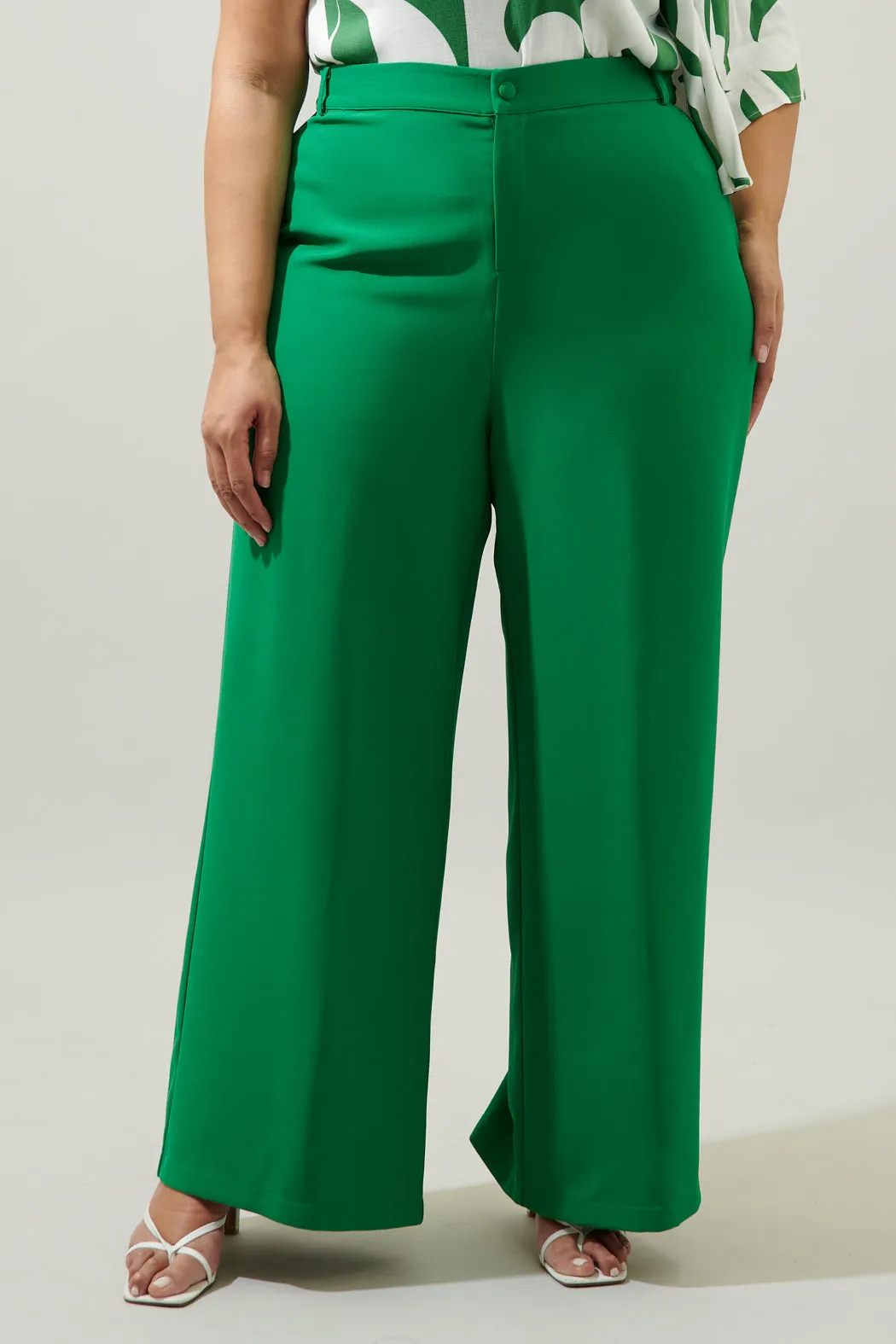 Chelsea Belted Wide Leg Trousers Curve