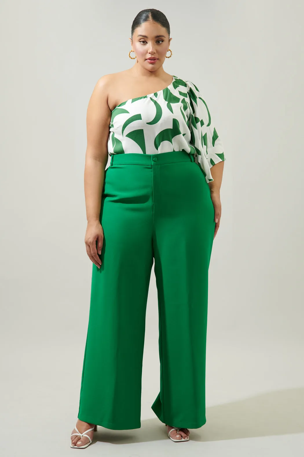 Chelsea Belted Wide Leg Trousers Curve