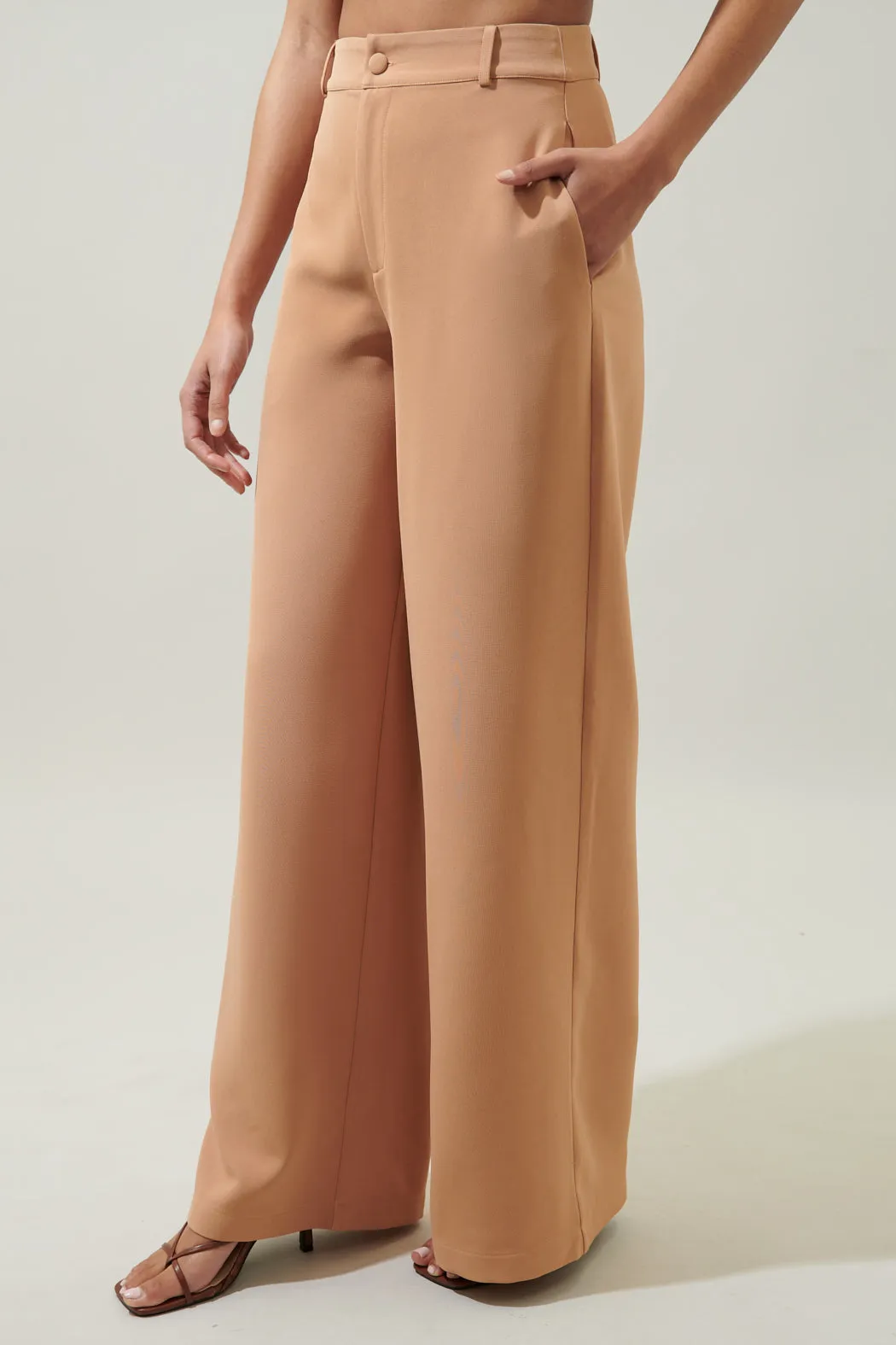 Chelsea Belted Wide Leg Trousers