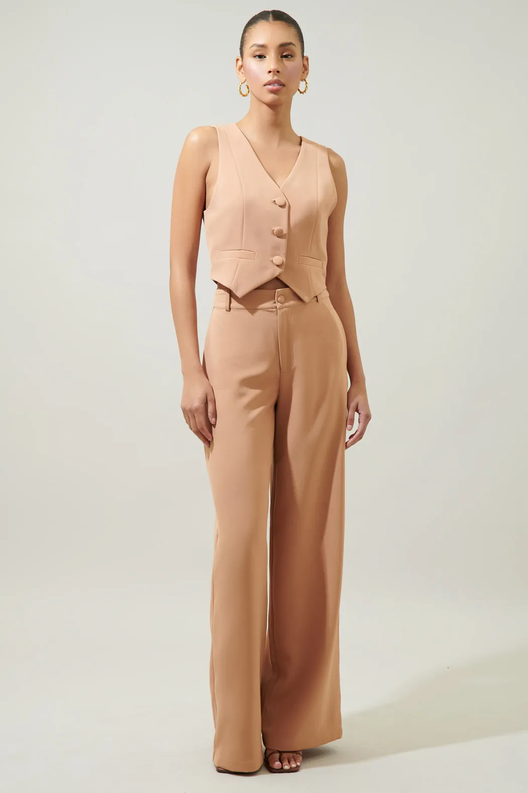 Chelsea Belted Wide Leg Trousers