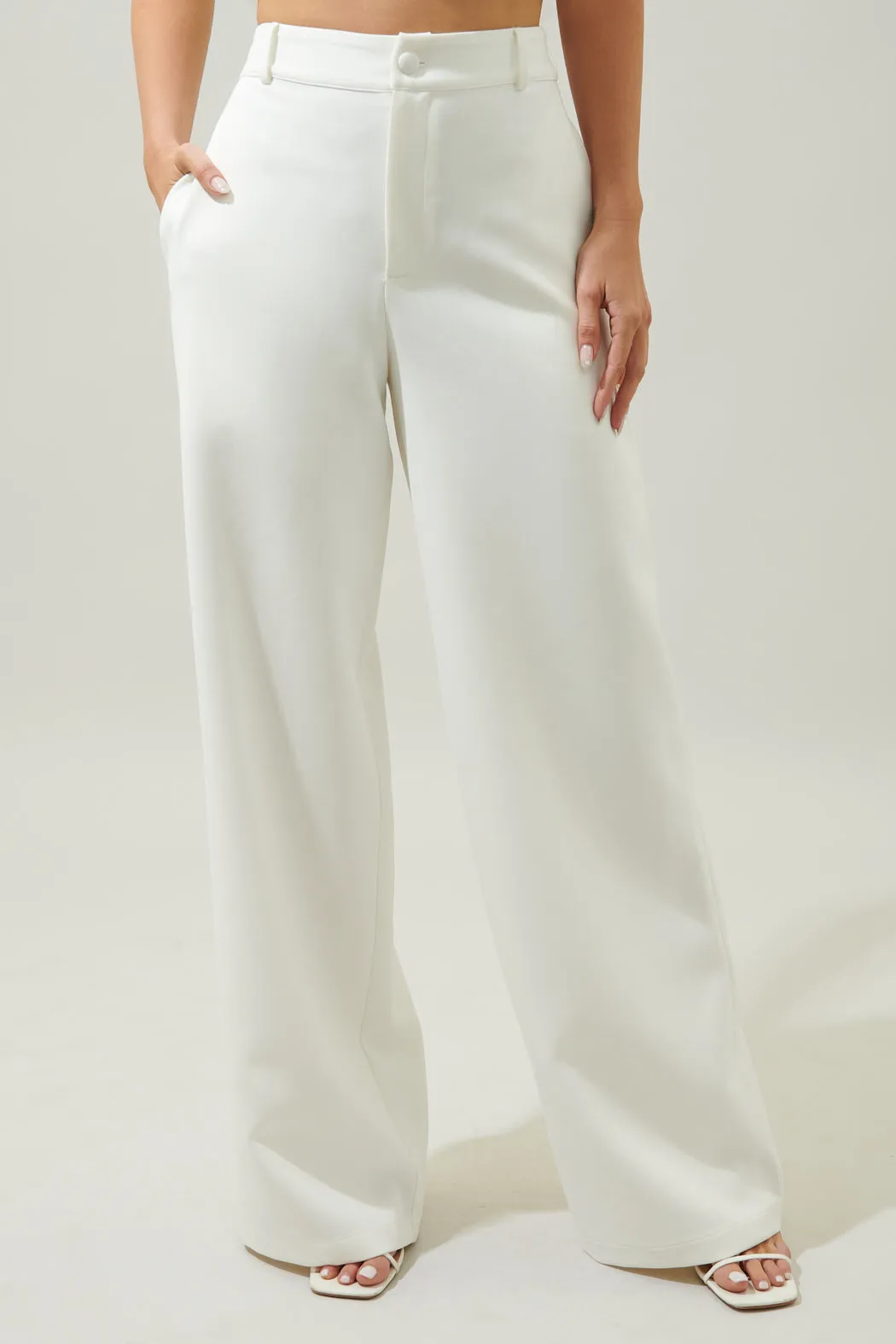 Chelsea Belted Wide Leg Trousers