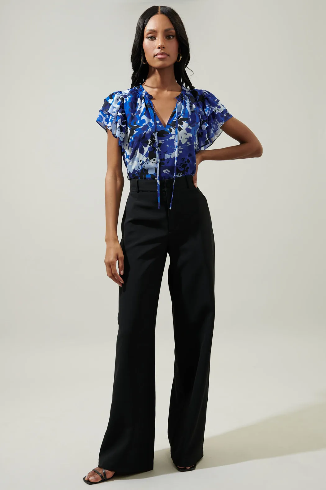 Chelsea Belted Wide Leg Trousers