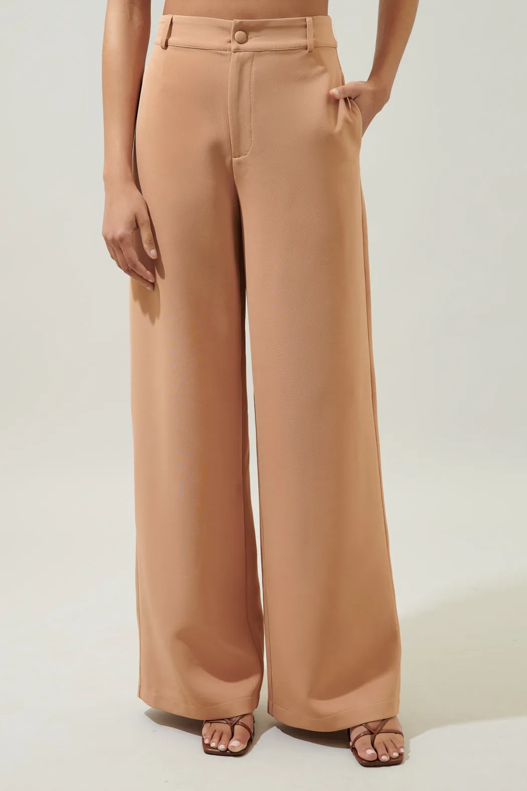 Chelsea Belted Wide Leg Trousers