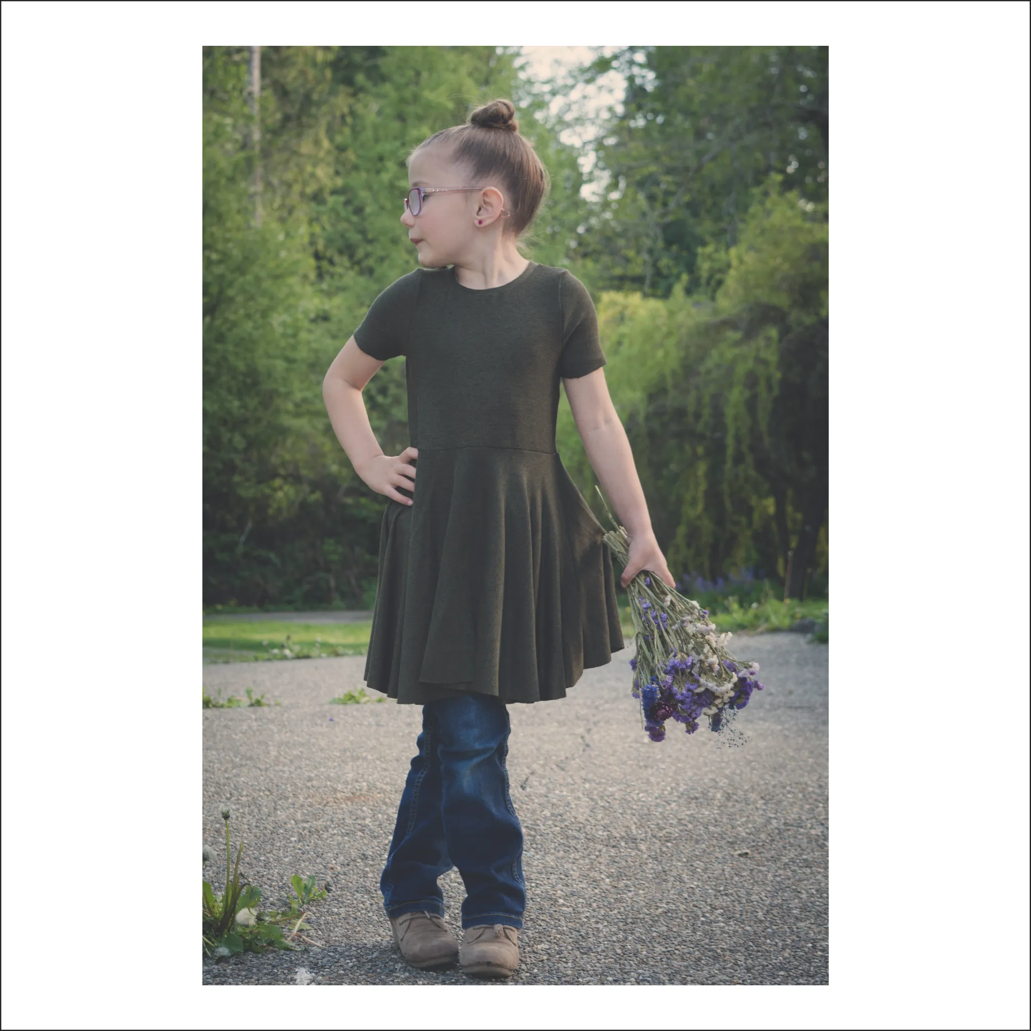 Child Size 12M-14 Dress and Peplum Sewing Pattern for Beginners