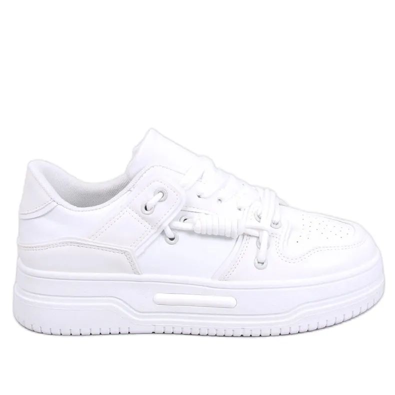 Clavell White high-soled sneakers