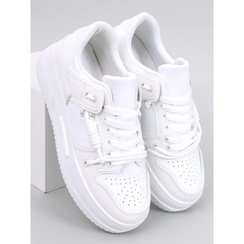 Clavell White high-soled sneakers