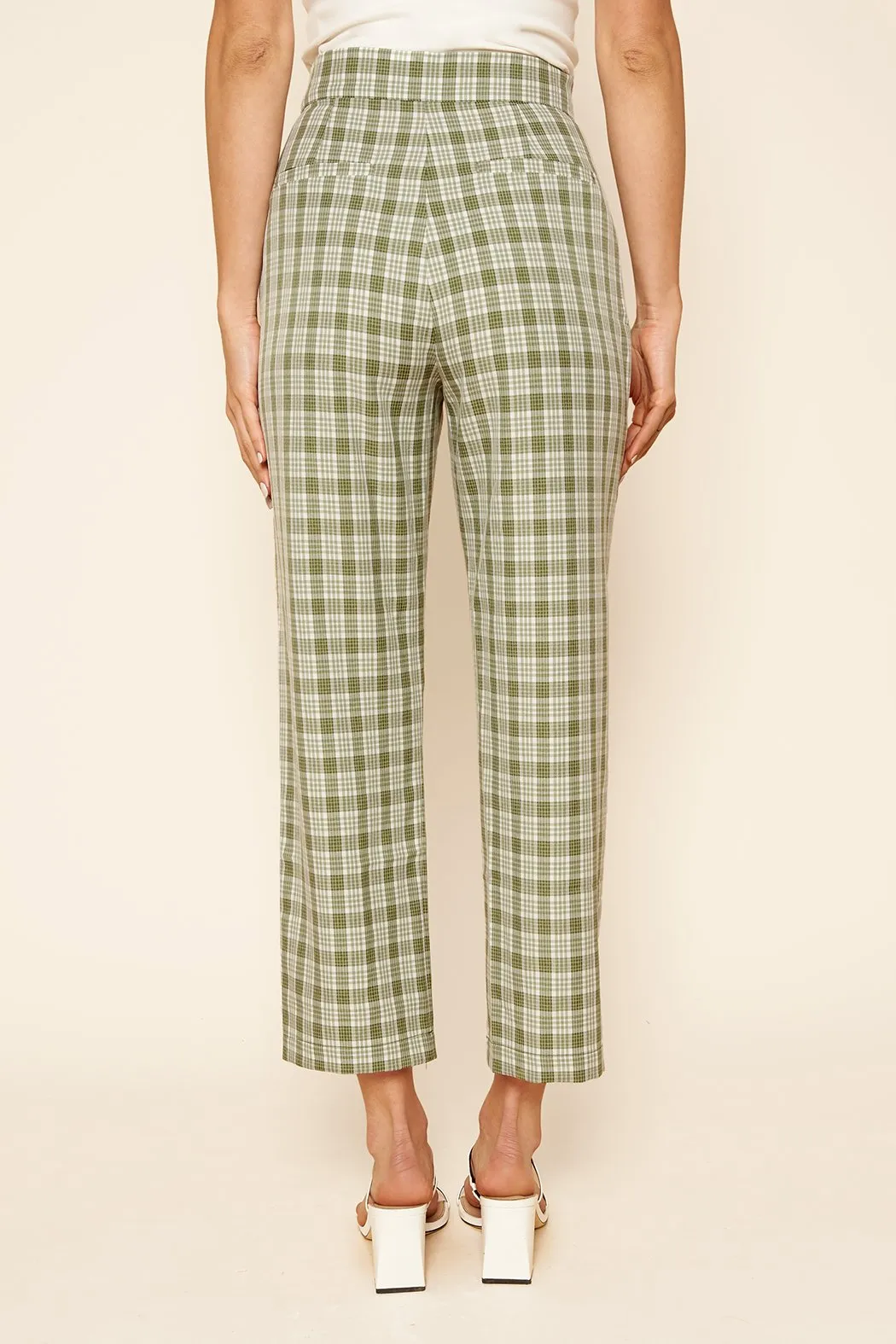 Colette Plaid Pintuck Trousers