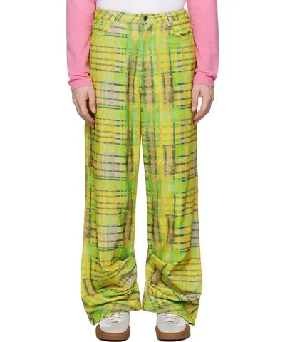 Collina Strada Yellow & Green Plaid Dante Trousers