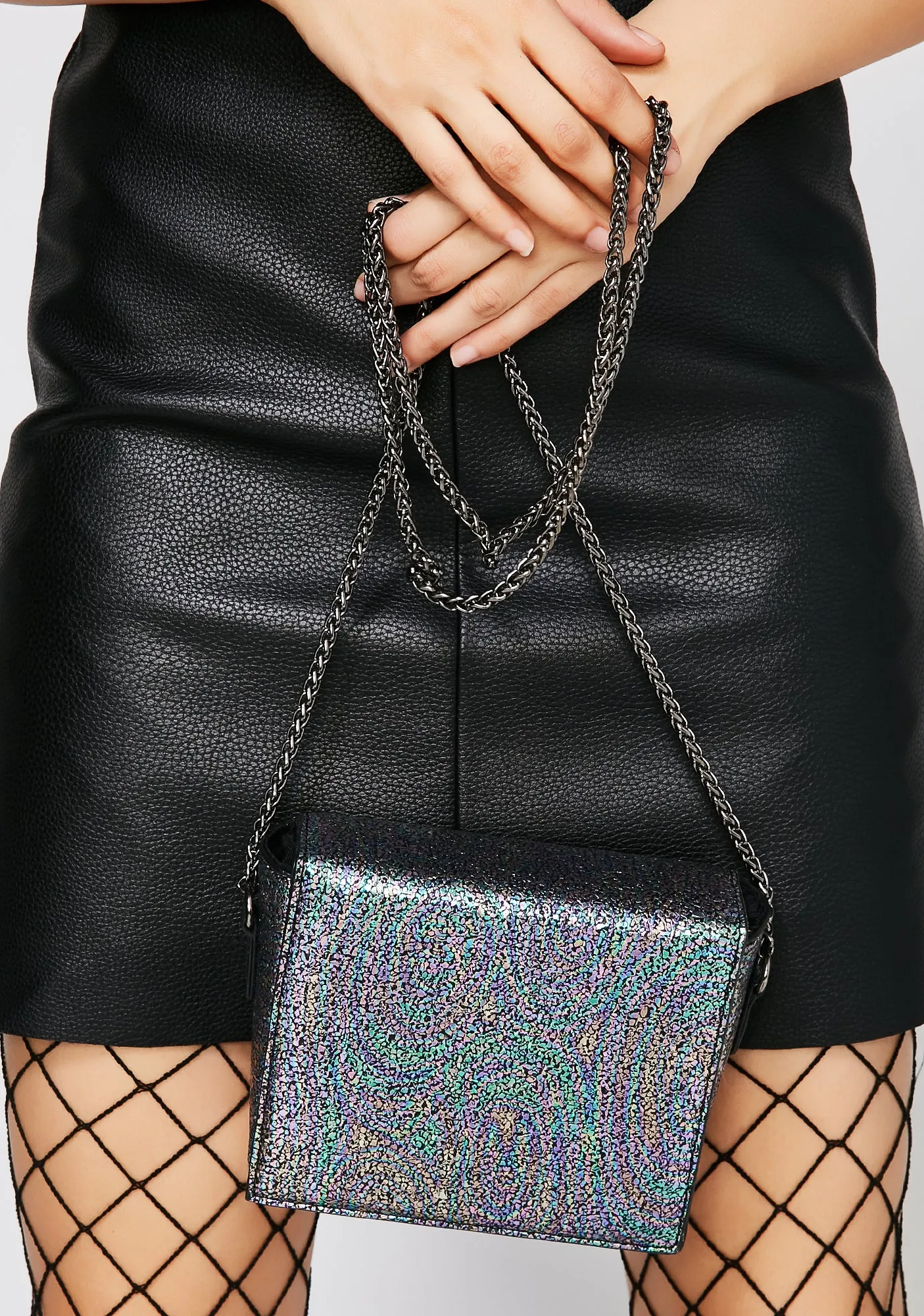 Color Coded Glitter Bag-