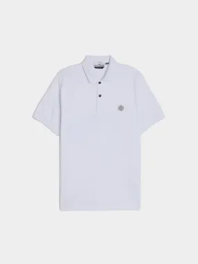 Compass Patch Logo Polo Shirt in White