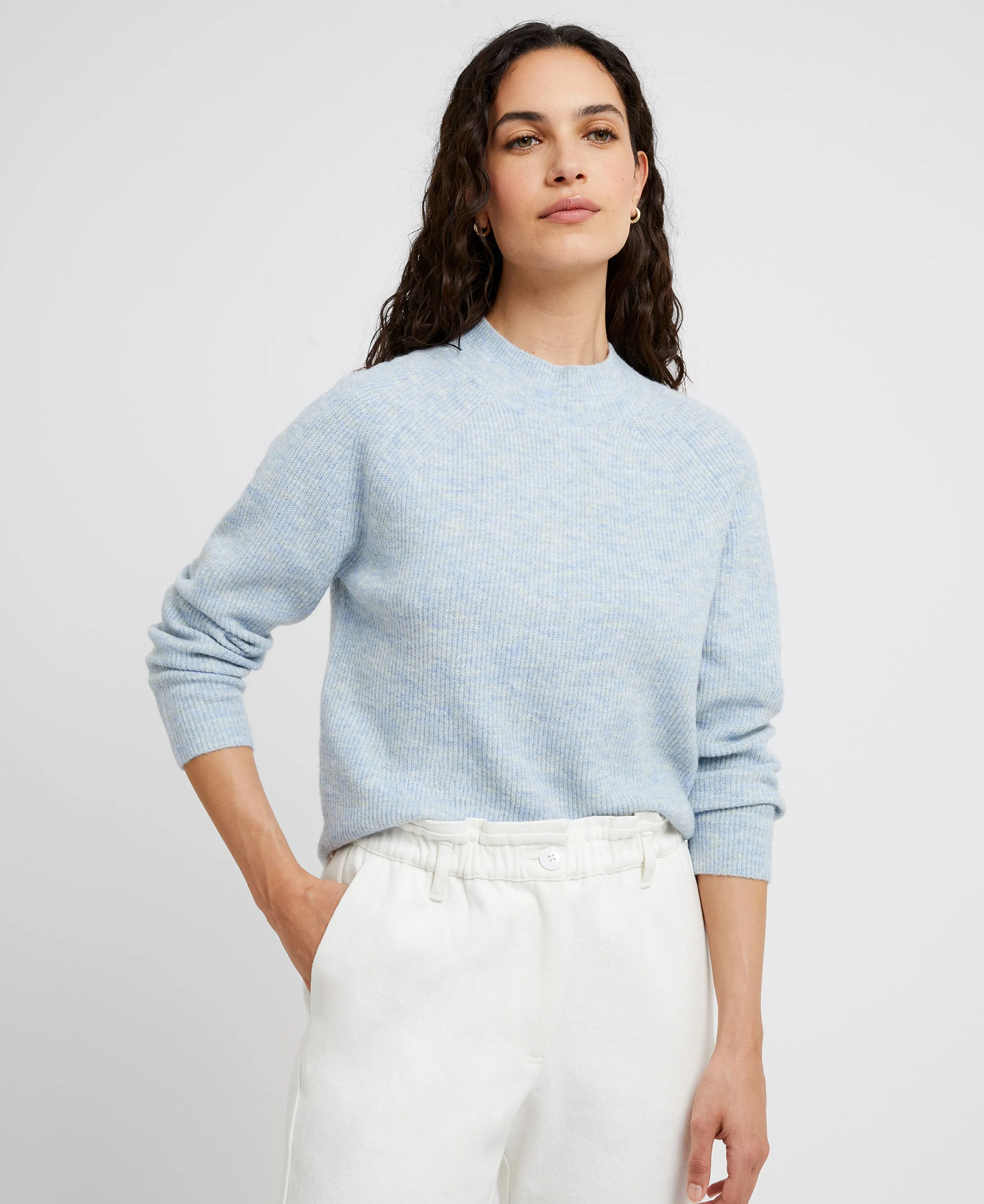 Corfu Blue Carice Crew Neck Knit Jumper