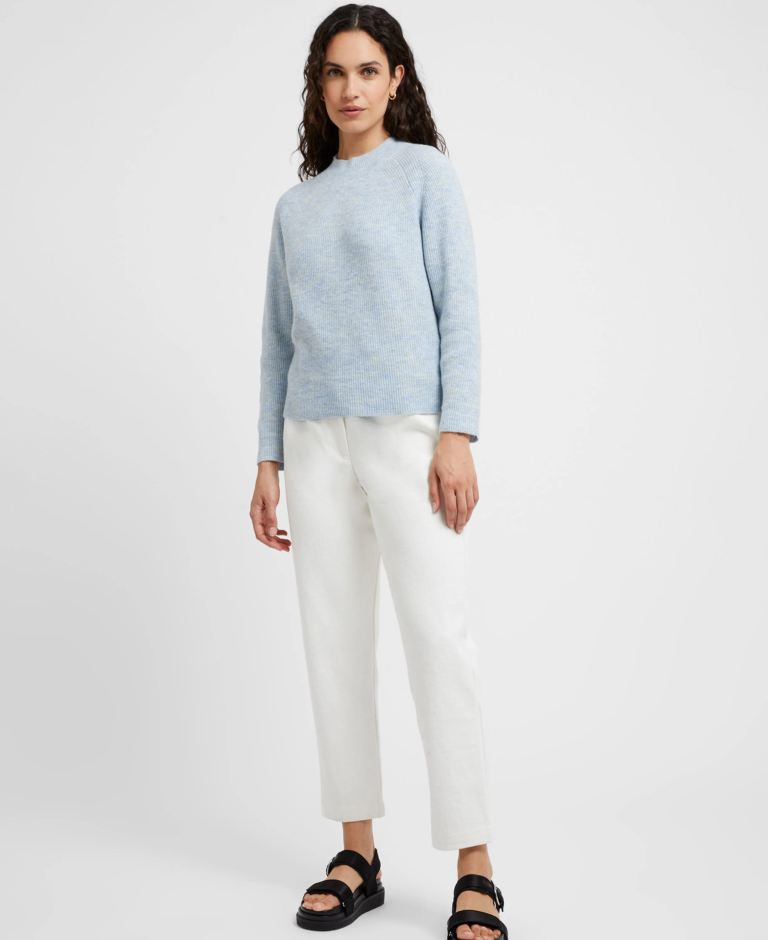 Corfu Blue Carice Crew Neck Knit Jumper