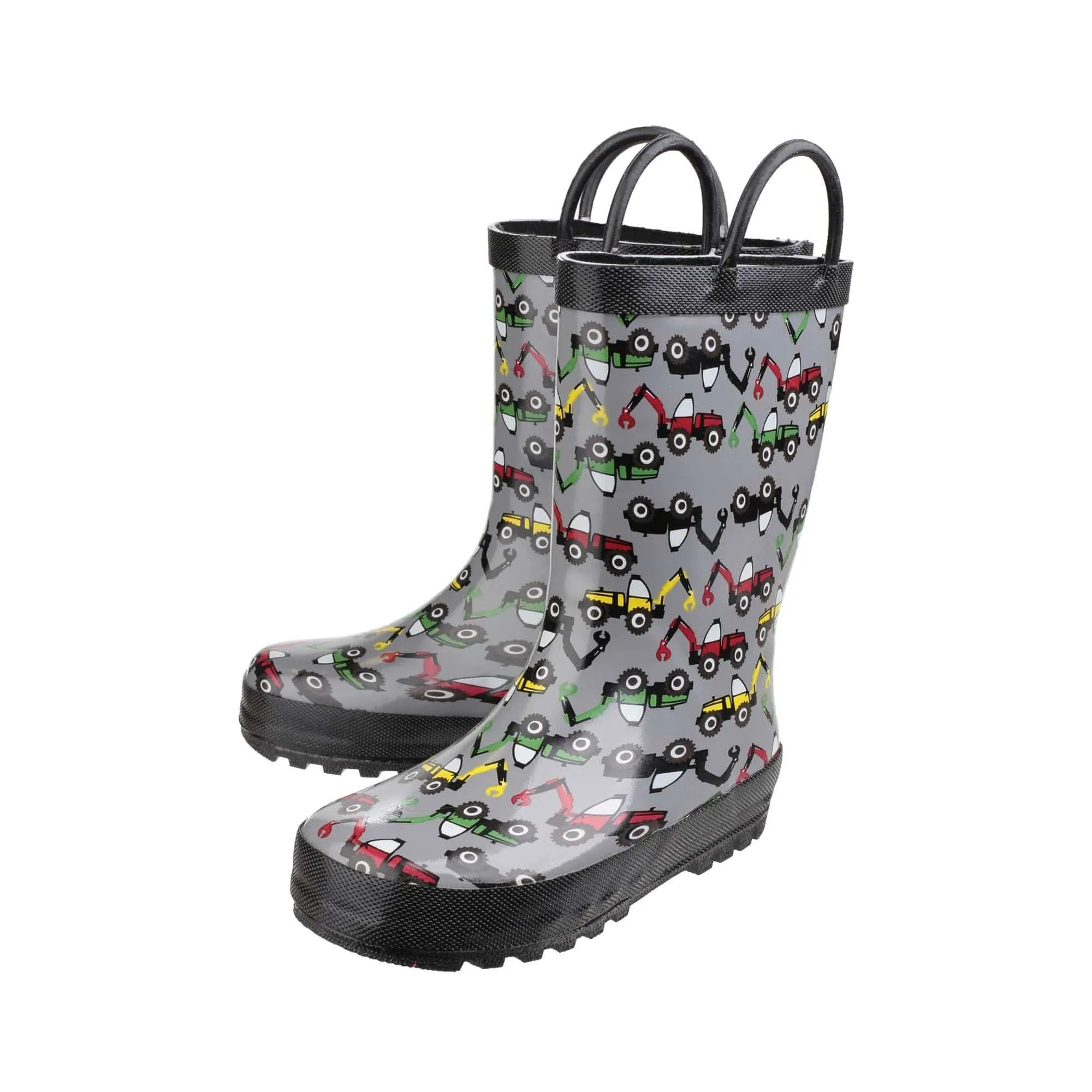 Cotswold Puddle Kids Waterproof Pull On Boots - Digger