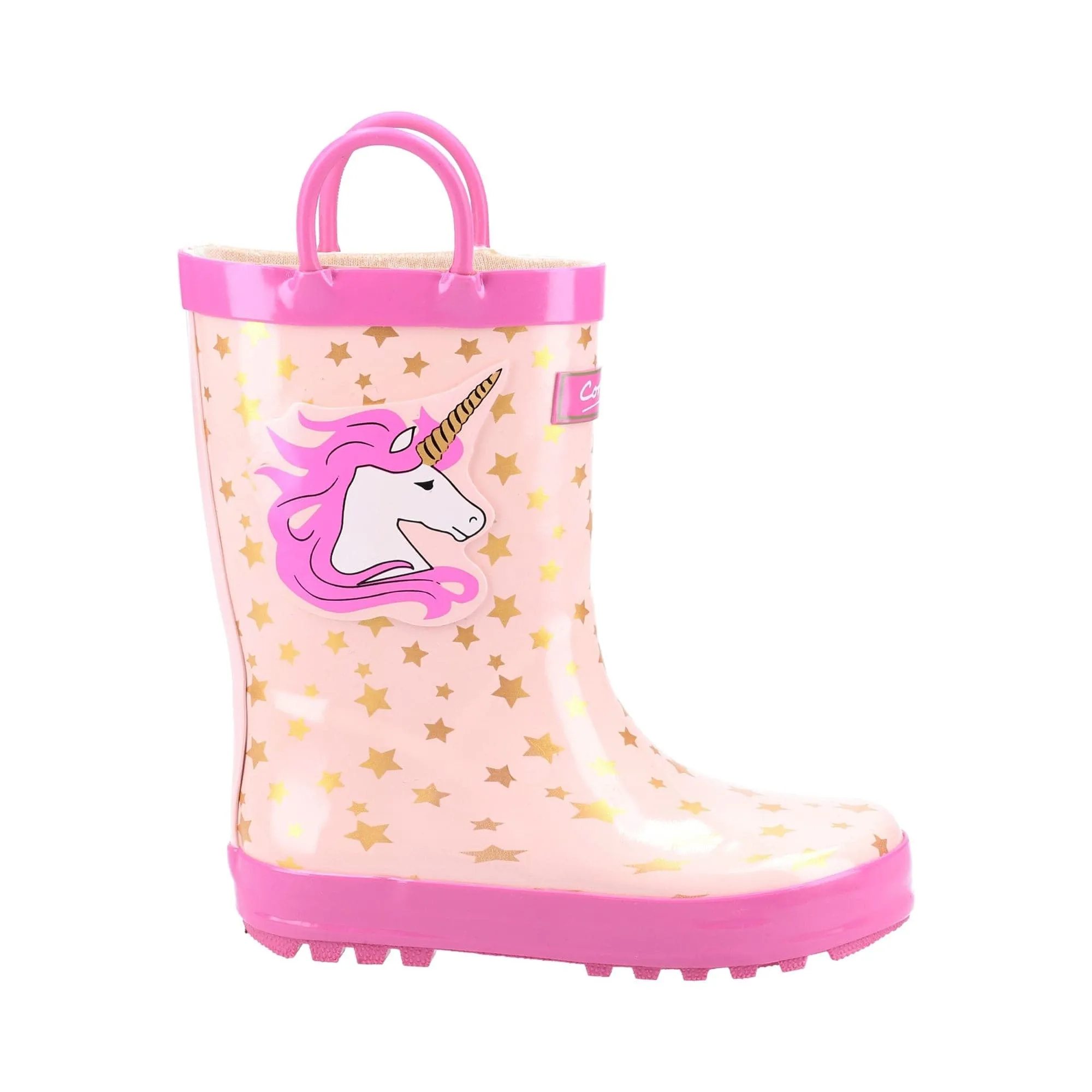 Cotswold Puddle Kids Waterproof Pull On Boots - Unicorn