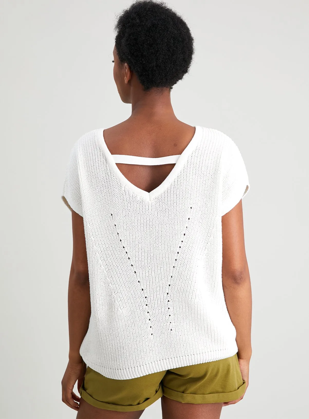 Cream Bar Back Jumper - Size 10 | Shop Women's Jumpers at Tu.