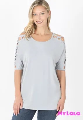 Criss-Cross Shoulder (Lt Grey)