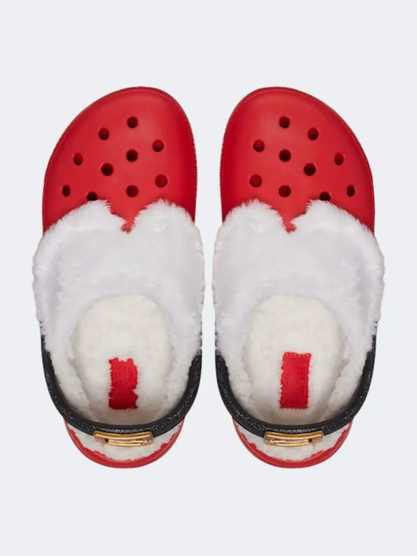 Crocs Classic Lined Santa Clog Unisex Lifestyle Slippers Varsity Red/Multi