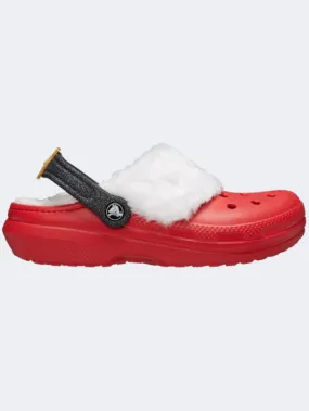 Crocs Classic Lined Santa Clog Unisex Lifestyle Slippers Varsity Red/Multi