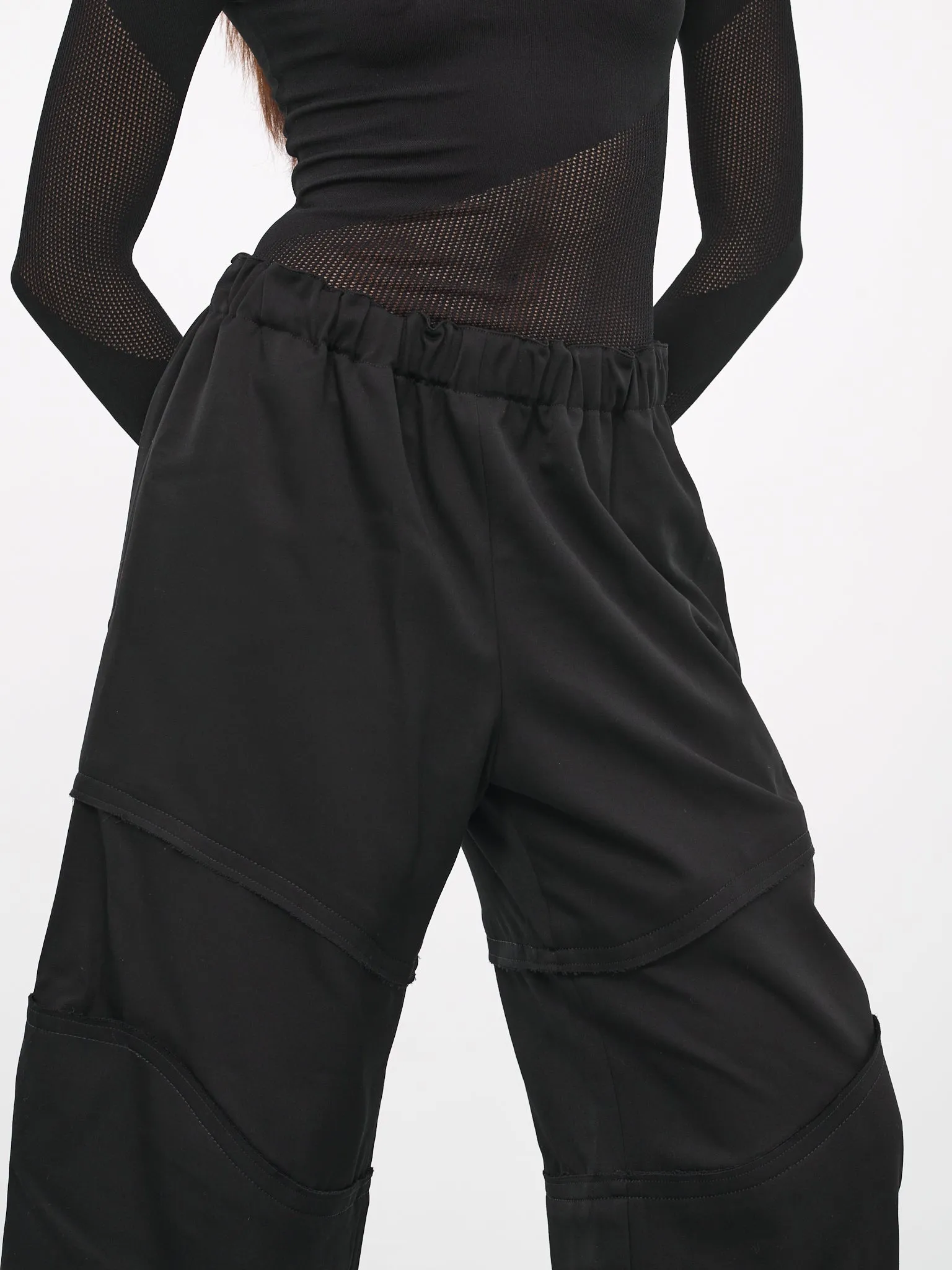 Cropped Elasticated Trousers (GL-P010-051-BLACK)