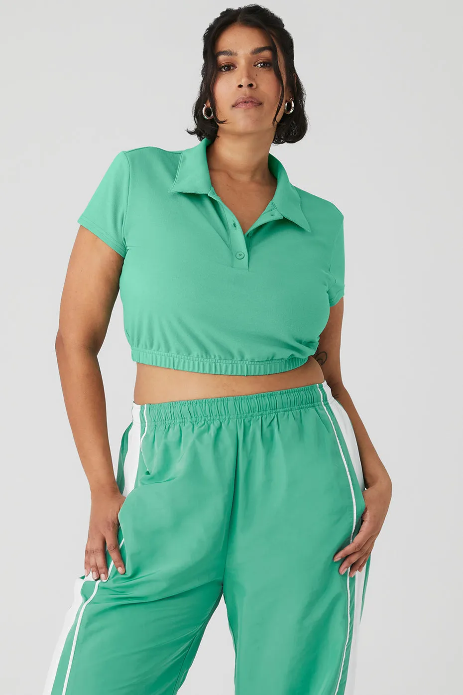 Cropped Prestige Polo - Lettuce