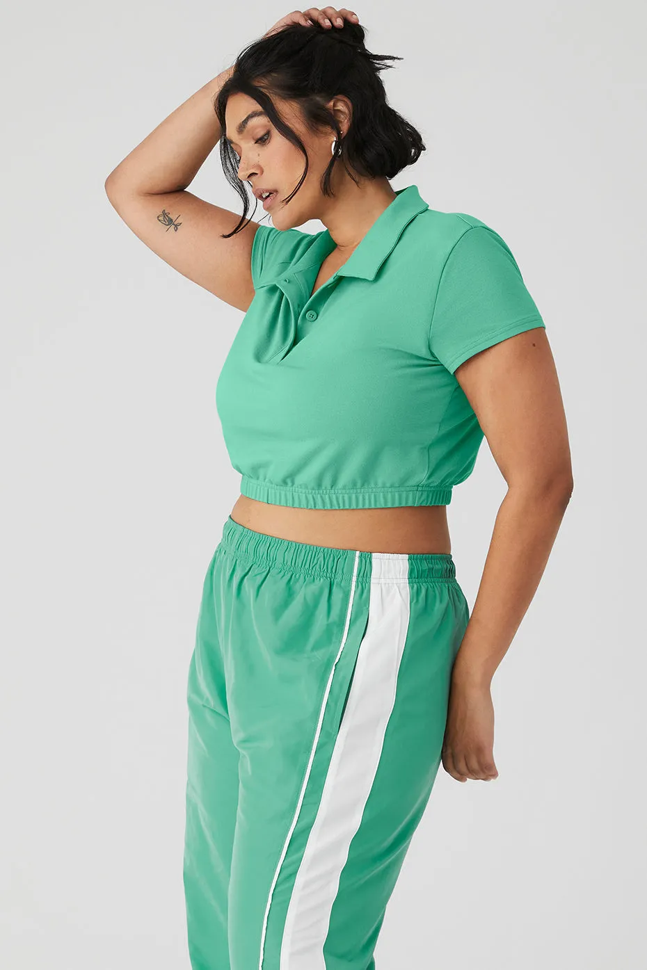 Cropped Prestige Polo - Lettuce