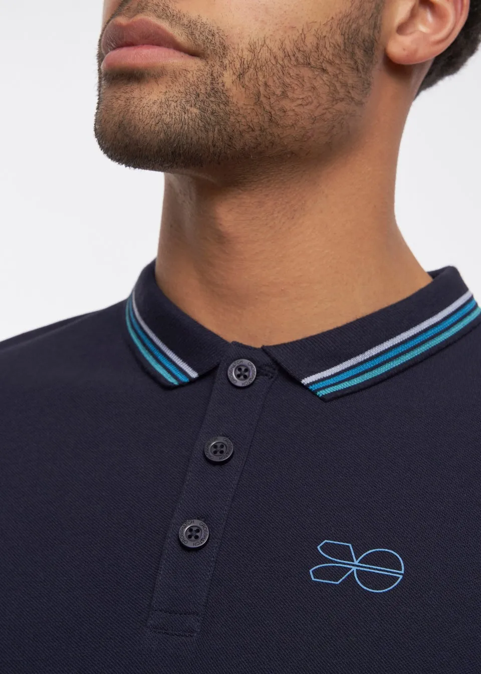 Crosshatch Navy  Vellamort Polo