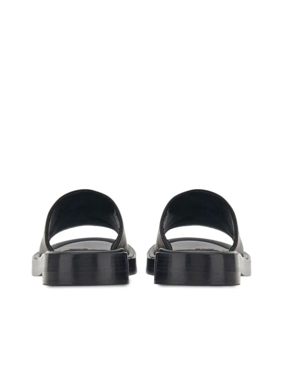 Crossoverstrap Leather Slides