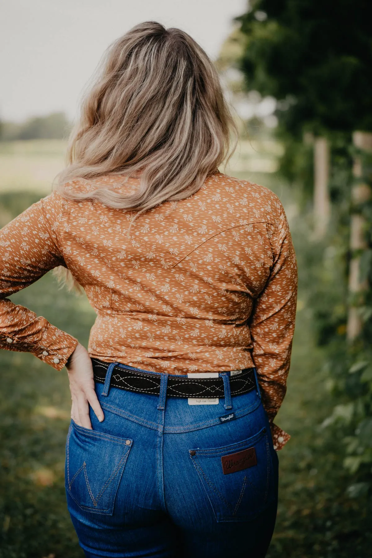 'Dixie' Women's Wrangler Mustard Shirt (L Only)