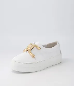 DJANGO & JULIETTE Sandos White Leather Sneakers