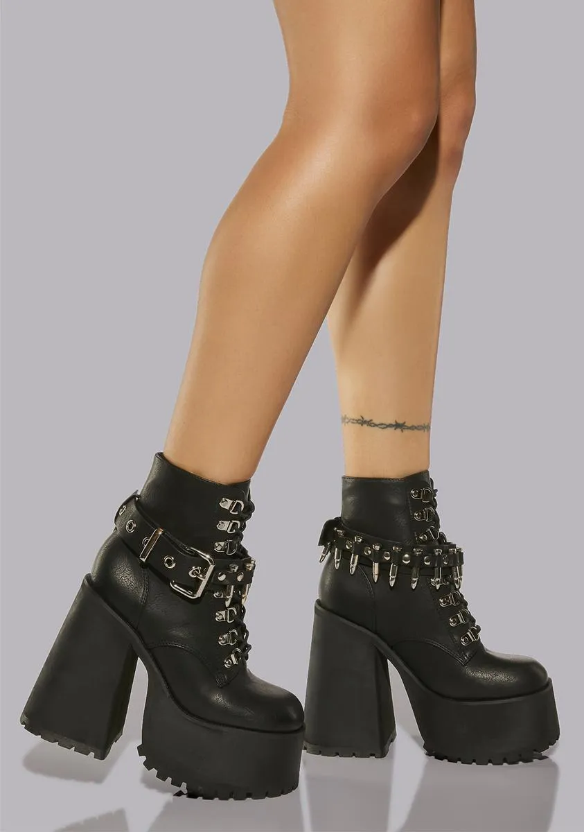 Edgy High Heel Boots