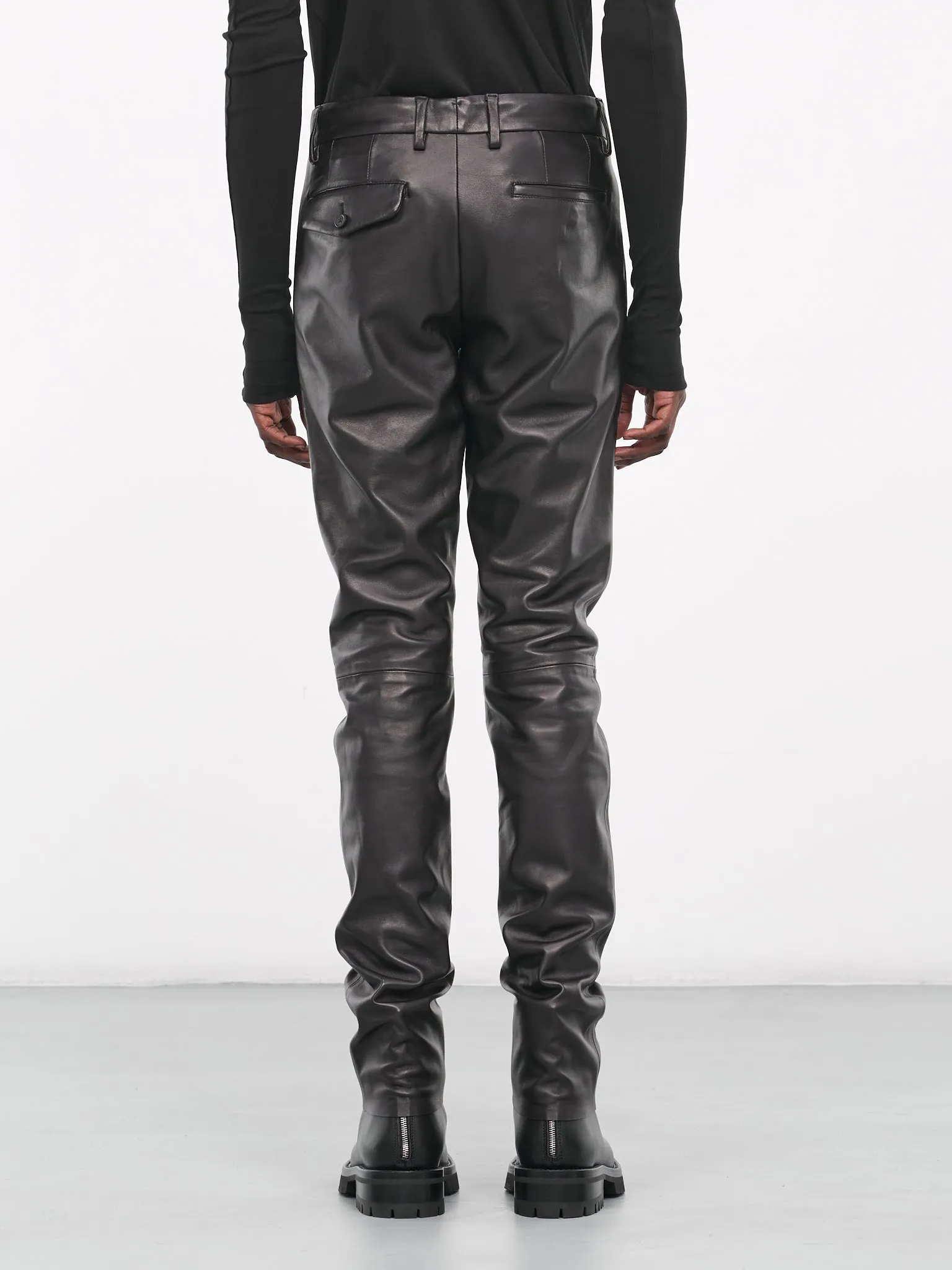 Edward Leather Trousers (B0011608-LT117-099-BLACK)