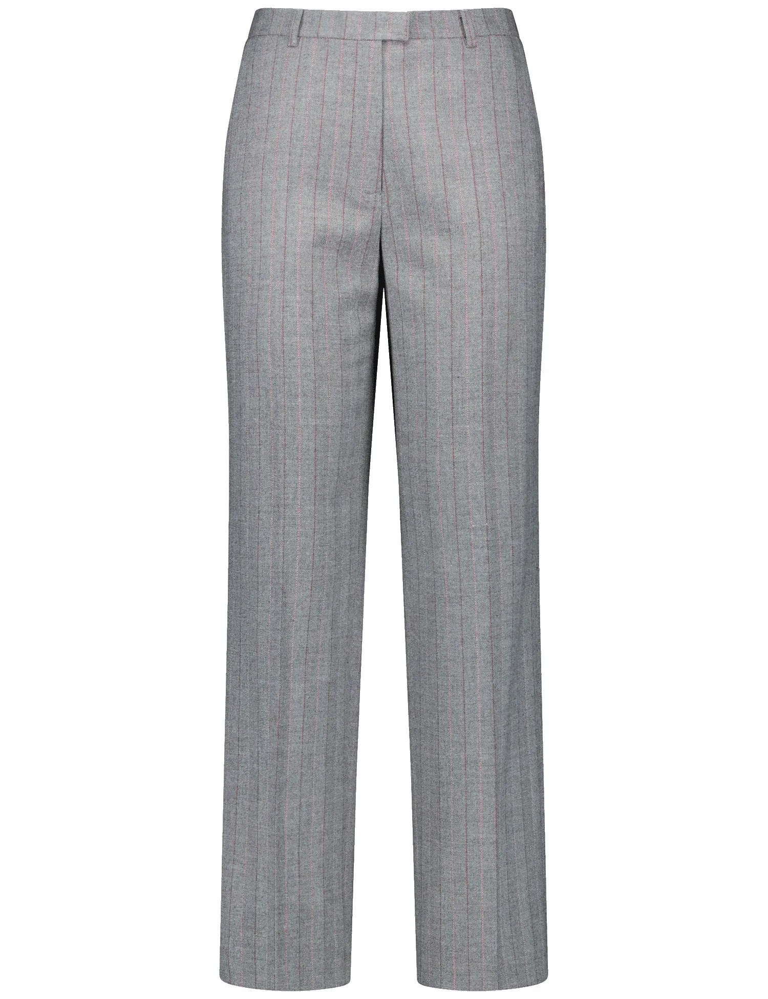 Elegant fabric trousers with pinstripes