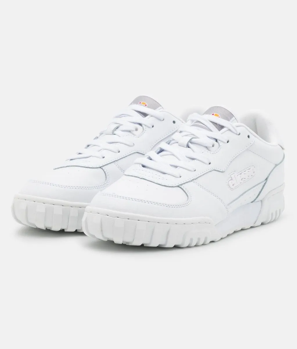 Ellesse Tanker Cupsule Leather Trainers White Mono